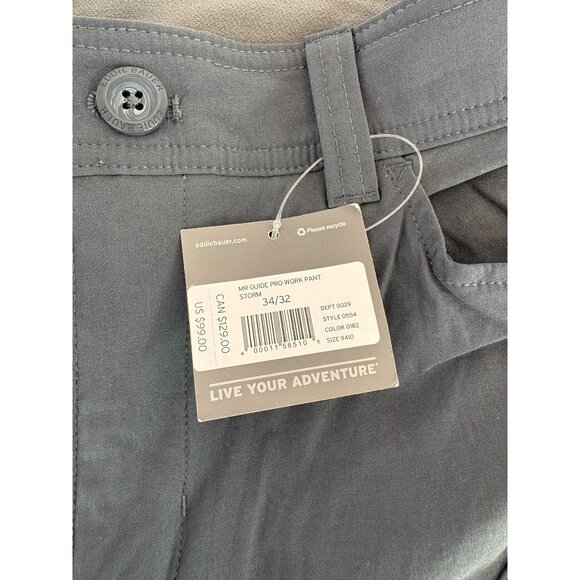 New Eddie Bauer Guide Pro Work Pants, Men's Sz 34x32 Orig $99 - Picture 3 of 6